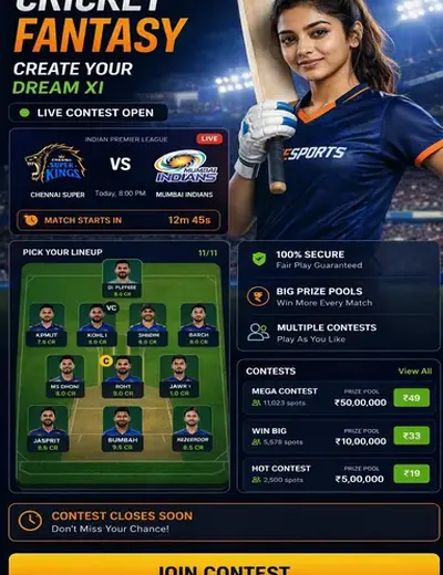 Andarbaharonlinecash (andar bahar online cash) fantasy cricket & matchday visual 3
